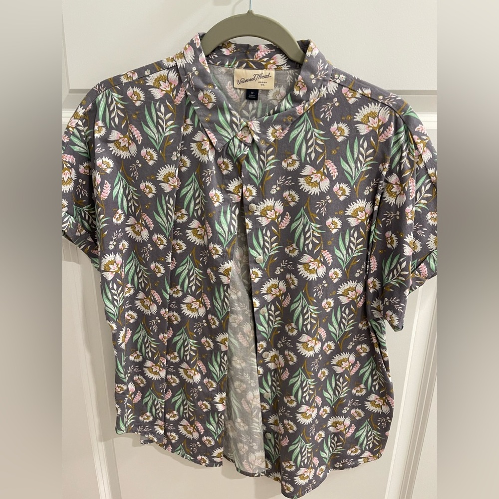 Vintage Floral Button Down-Casual
